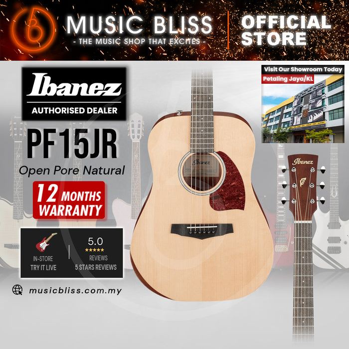 Ibanez PF15JR Acoustic Guitar with Bag - Open Pore Natural