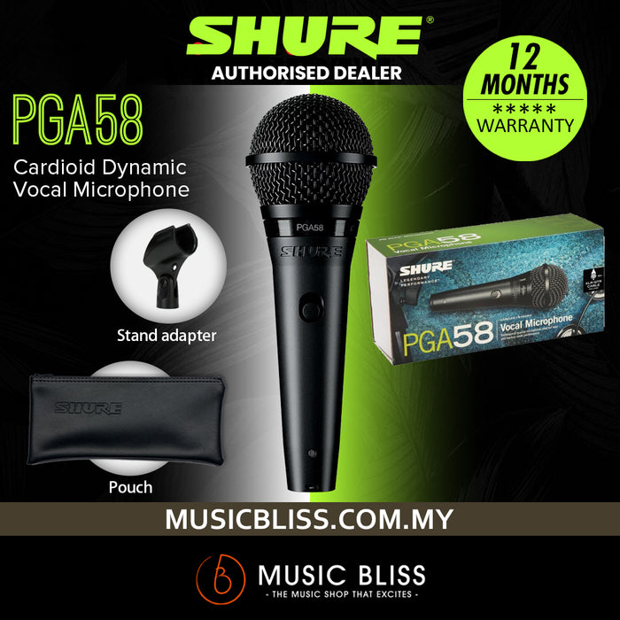 Shure PGA58-LC Cardioid Dynamic Vocal Microphone