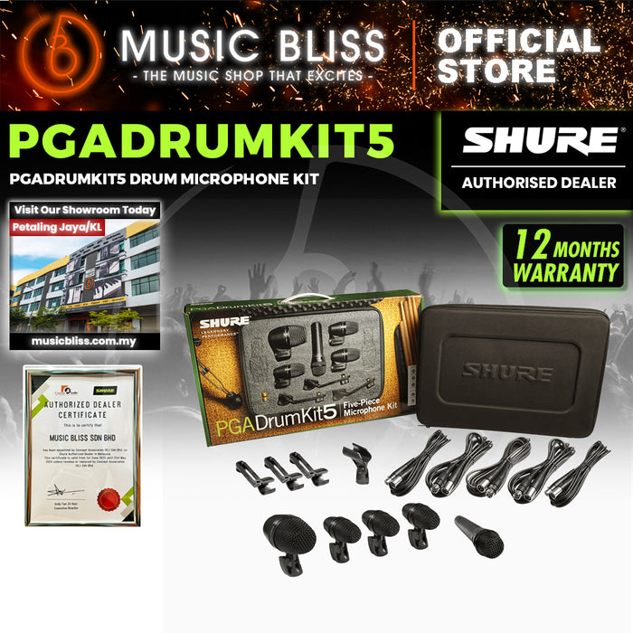 Shure PGADRUMKIT5 5-piece Drum Microphone Kit
