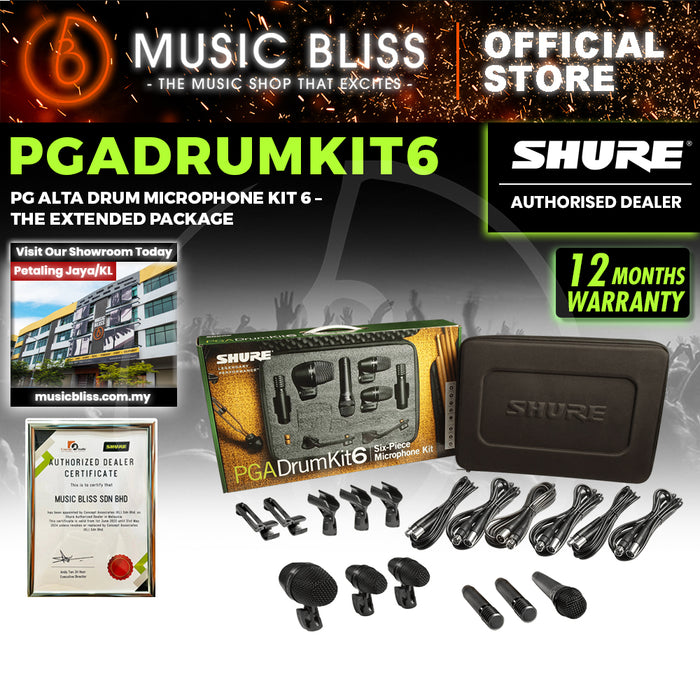 Shure PGADRUMKIT6 6-piece Drum Microphone Kit