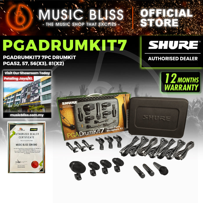 Shure PGADRUMKIT7 7-piece Drum Microphone Kit