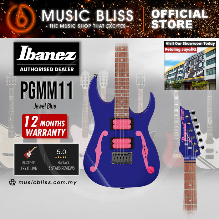 Ibanez Paul Gilbert Signature PGMM11 Electric Guitar - Jewel Blue