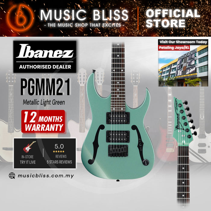 Ibanez Paul Gilbert Signature PGMM21 Electric Guitar - Metallic Light Green