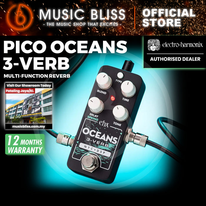 Electro Harmonix Oceans 3-verb Reverb Pedal
