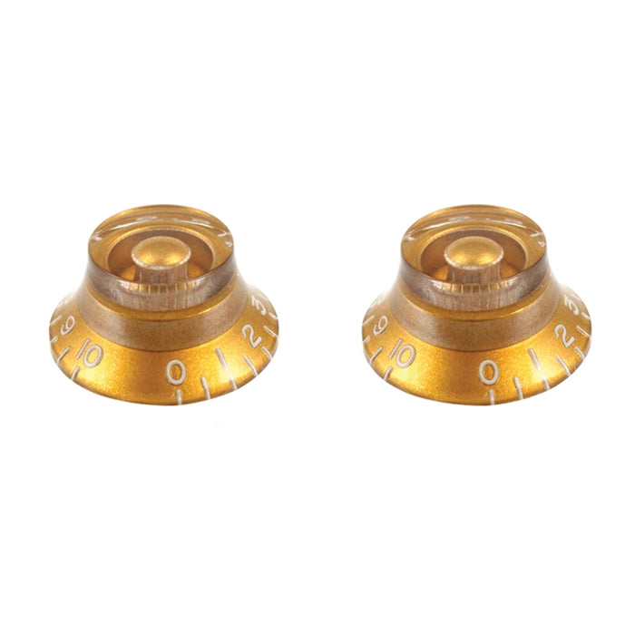 ALLPARTS PK-0140-032 Vintage Style Bell Knobs - Gold (Pack of 2) - Music Bliss Malaysia