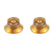 ALLPARTS PK-0140-032 Vintage Style Bell Knobs - Gold (Pack of 2) - Music Bliss Malaysia