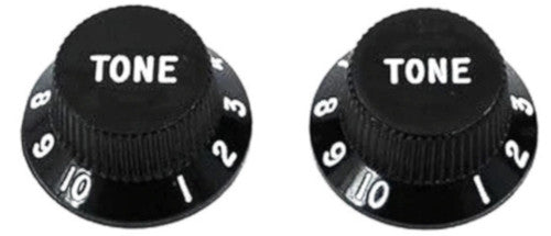 ALLPARTS PK-0153-023 Tone Knobsfor Stratocaster - Black (Pack of 2) - Music Bliss Malaysia
