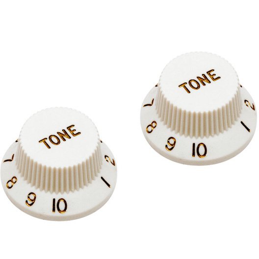 ALLPARTS PK-0153-025 Tone Knobsfor Stratocaster - White (Pack of 2) - Music Bliss Malaysia