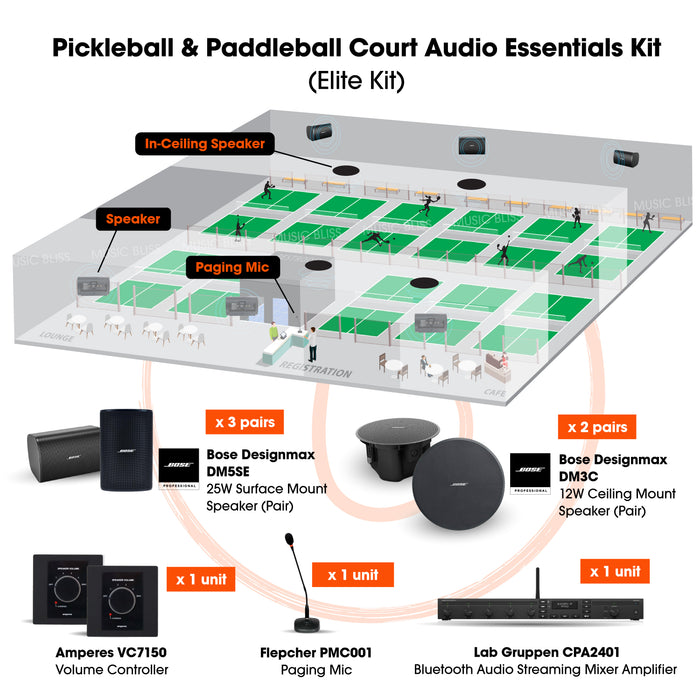 BOSE Premium Sound System for Pickleball & Paddleball Courts – Clubhouse & Sports Venue Malaysia