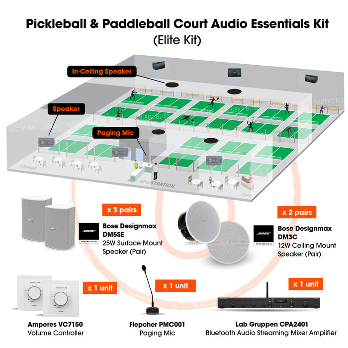 BOSE Premium Sound System for Pickleball & Paddleball Courts – Clubhouse & Sports Venue Malaysia
