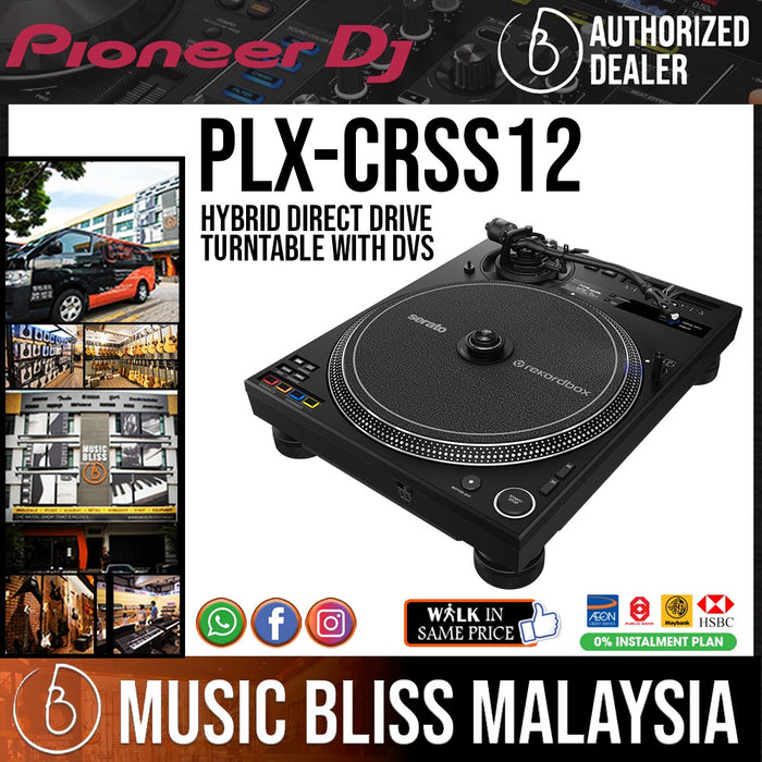Pioneer DJ PLX-CRSS12 Hybrid Direct Drive Turntable with DVS - Music Bliss Malaysia