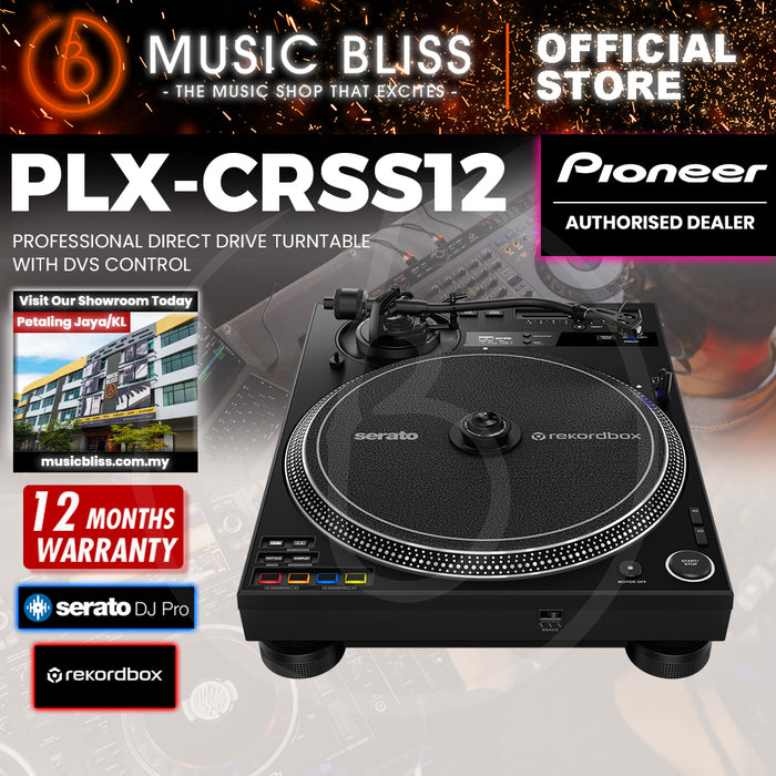 Pioneer DJ PLX-CRSS12 Hybrid Direct Drive Turntable with DVS