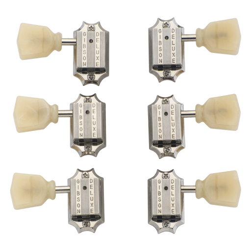 GIBSON ACCESSORIES VINTAGE NICKEL MACHINE HEADS - YELLOW BUTTONS (PMMH-050) - Music Bliss Malaysia