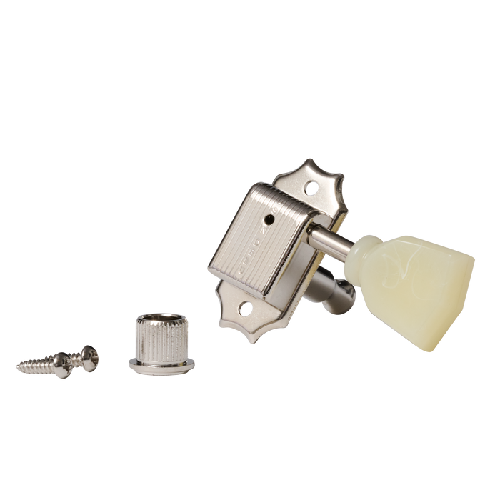 GIBSON ACCESSORIES VINTAGE LES PAUL PEARLOID MACHINE HEADS NICKEL (PMMH040) Music Bliss