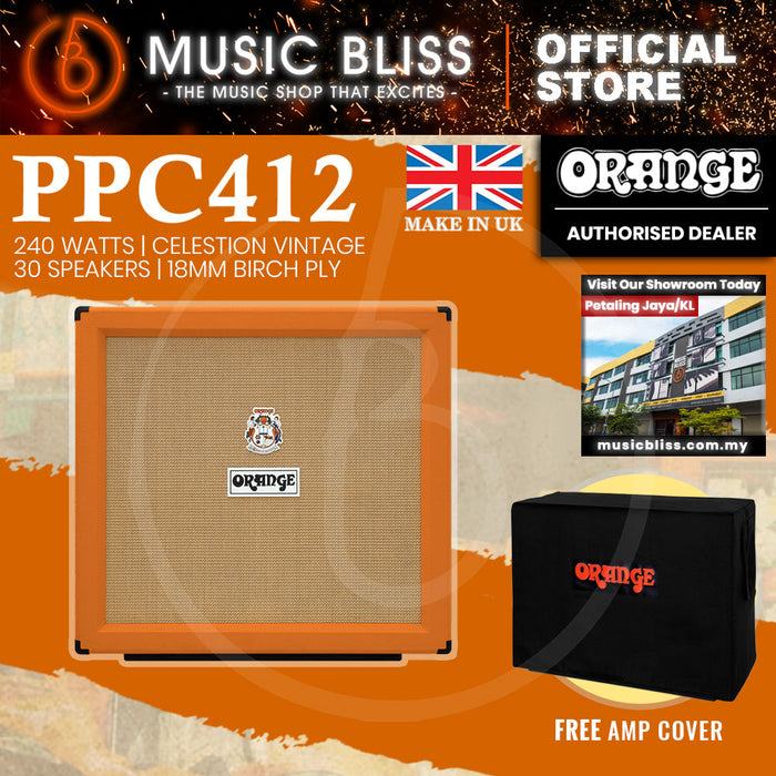Orange PPC412 240-watt 4x12" Straight Cabinet - Orange (Made in UK)
