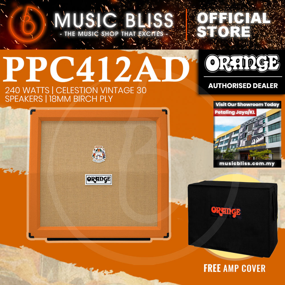 Orange PPC412 240-watt 4x12 Angled Cabinet (Made in UK) w/ Free