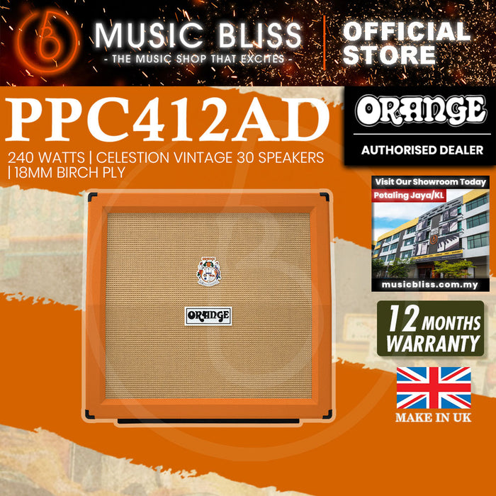 Orange PPC412 - 240-watt 4x12" Angled Cabinet (Made in UK)