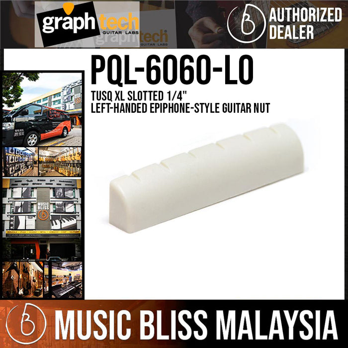 Graph Tech PQL-6060-L0 TUSQ XL Slotted 1/4" Left-handed Epiphone-Style Guitar Nut - Music Bliss Malaysia