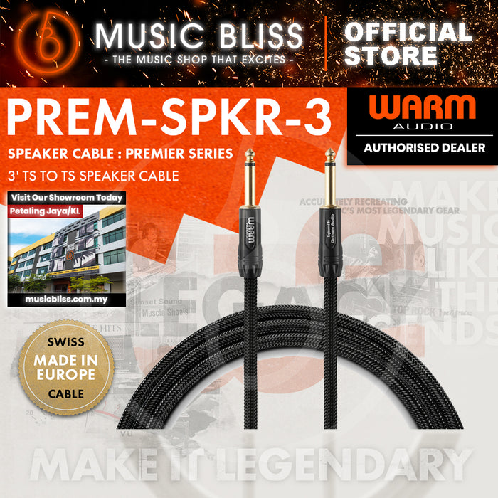 Warm Audio Premier Gold TS to TS Speaker Cable - 3-foot