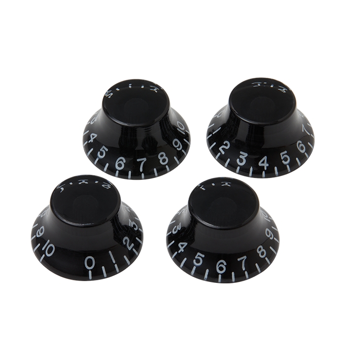 GIBSON ACCESSORIES TOP HAT KNOBS, 4PCS - BLACK (PRHK-010) - Music Bliss Malaysia