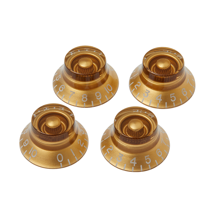 GIBSON ACCESSORIES TOP HAT KNOBS, 4PCS - GOLD (PRHK-020) - Music Bliss Malaysia