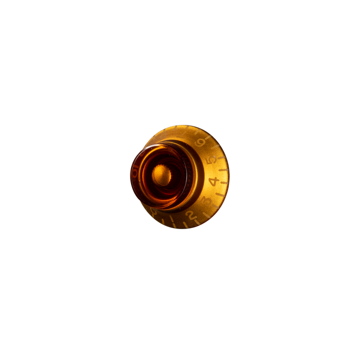 GIBSON ACCESSORIES TOP HAT KNOBS, 4PCS - VINTAGE AMBER (PRHK-030) - Music Bliss Malaysia