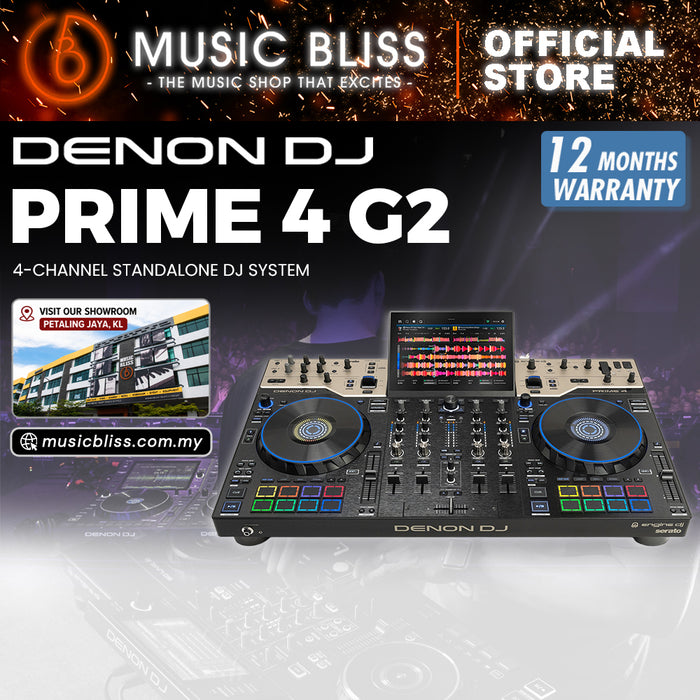Denon DJ PRIME 4 G2 4-Channel Standalone DJ System with Stems, 10.1” Touchscreen, MPCe Pads & Built-In DMX