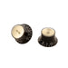 GIBSON ACCESSORIES TOP HAT KNOBS, 4PCS - BLACK W/ GOLD METAL INSERT (PRMK-020) - Music Bliss Malaysia