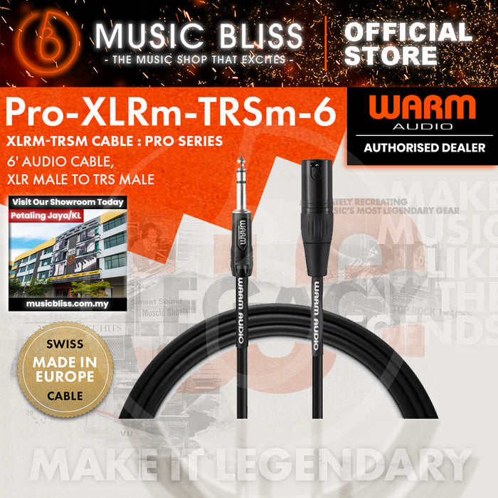 Warm Audio Pro Series XLR Male to 1/4" TRS Male - 6-foot