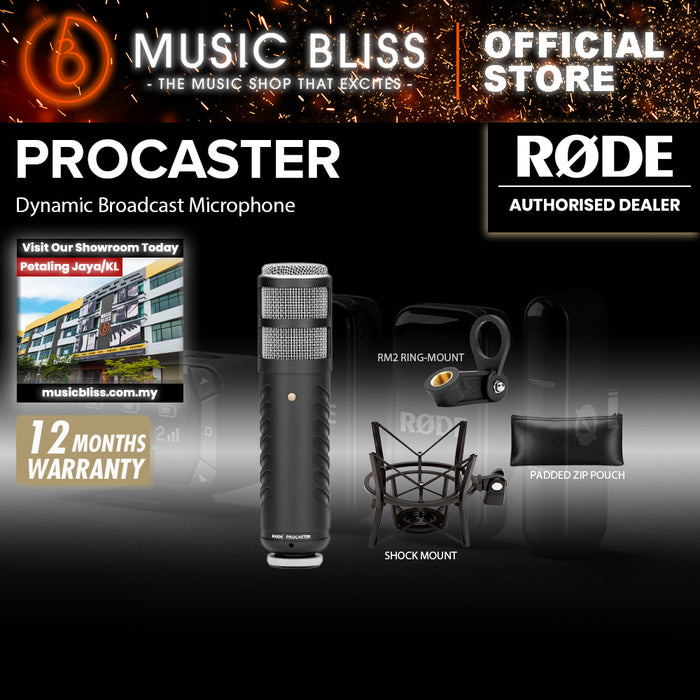 Rode Procaster Dynamic Broadcast Microphone - 10 Years Warranty [Made in Australia] with PSM1 Shockmount