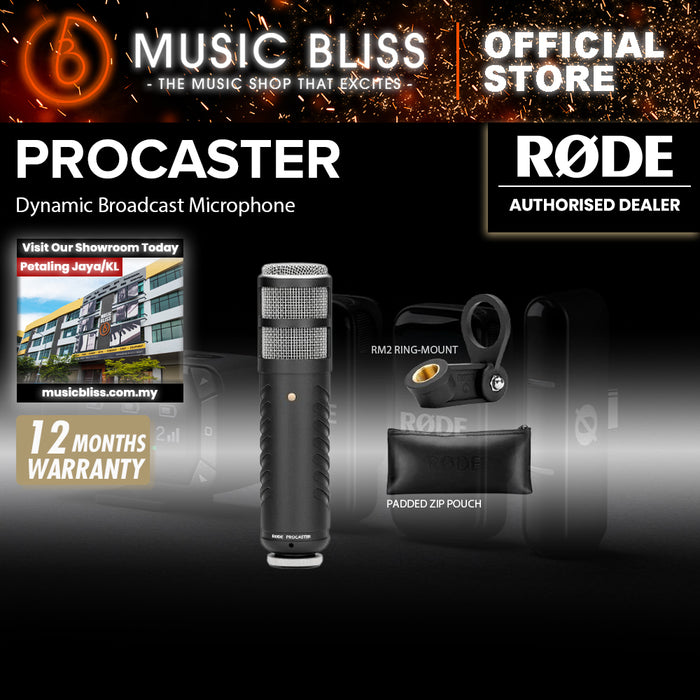 Rode Procaster Dynamic Broadcast, Podcast & Voiceover Microphone 10 Years Warranty [Made in Australia]
