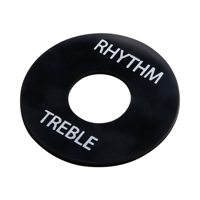 GIBSON ACCESSORIES TOGGLE SWITCH WASHER - BLACK W/ WHITE IMPRINT (PRWA-020) - Music Bliss Malaysia