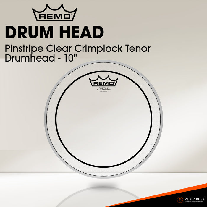 Remo Pinstripe Clear Crimplock Tenor Drumhead - 10"