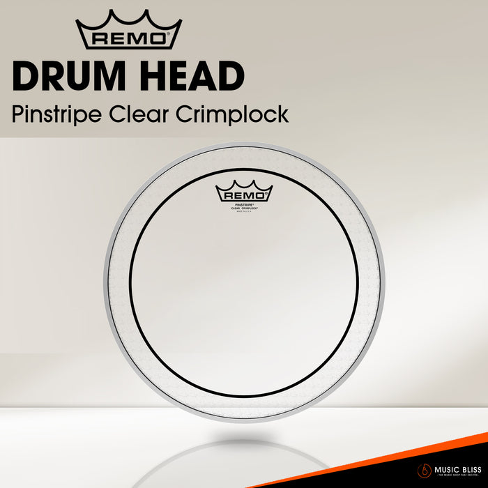 Remo Pinstripe Clear Crimplock Tenor Drumhead - 12"