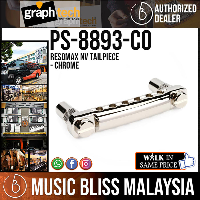 Graph Tech PS-8893-C0 ResoMax NVT 6mm Locking Guitar Tailpiece - Music Bliss Malaysia
