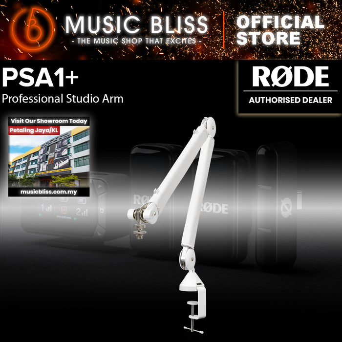 Rode PSA1+ Desk-mounted Broadcast Microphone Boom Arm - White