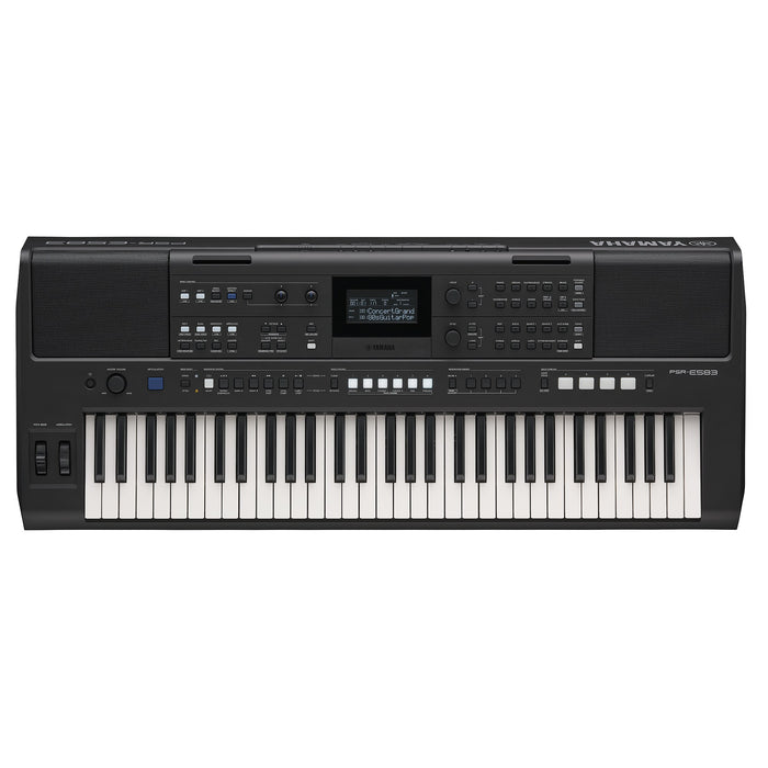Yamaha Keyboards PSR-E583 61-Keys Portable Keyboard with Original Adapter