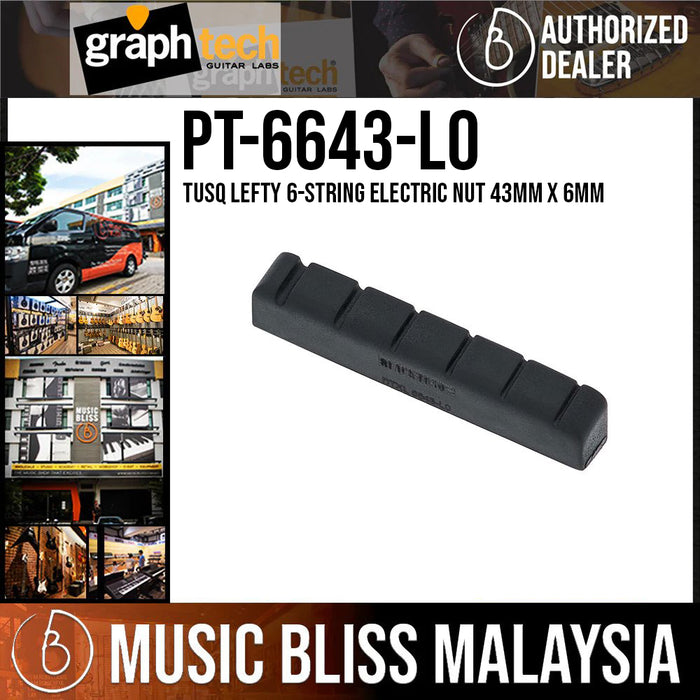 Graph Tech PT-6643-L0 TUSQ Lefty 6-String Electric Nut 43mm x 6mm - Music Bliss Malaysia