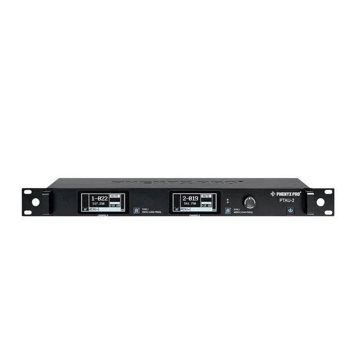 Phenyx Pro PTAU-2 Dual-Channel Advanced True Diversity Wireless Dynamic Microphone System