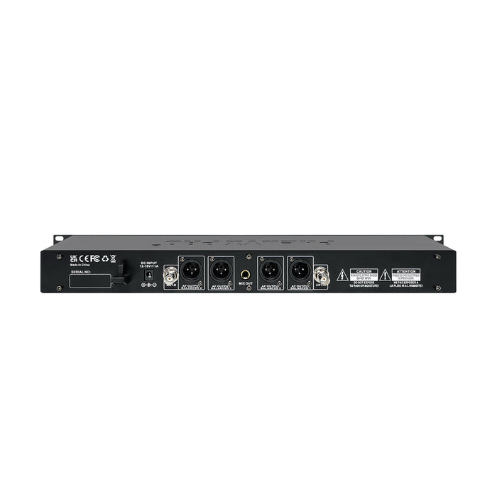 Phenyx Pro PTC-4 Wireless Conference Microphone System 4x50 UHF Frequencies Auto Scan 4 Gooseneck Mics