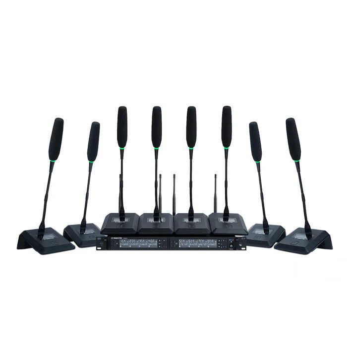 Phenyx Pro PTC-8 Wireless Conference Microphone System w/ 8 Gooseneck Mics (PTC8)