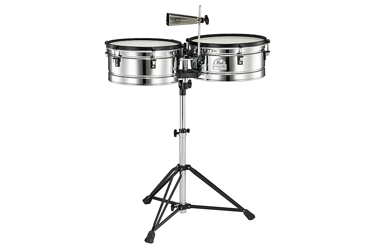 Pearl PTE-1415DX Primero Pro Steel Timbale Set With Stand sic Bliss ...