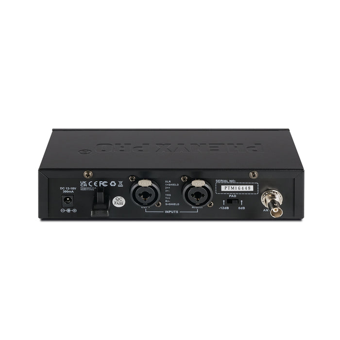 Phenyx Pro Best Budget Wireless PTM-10-1B Stereo Wireless in Ear Monitor System Bodypack Receiver, Performance with 89 Adjustable Frequencies, 500MHz