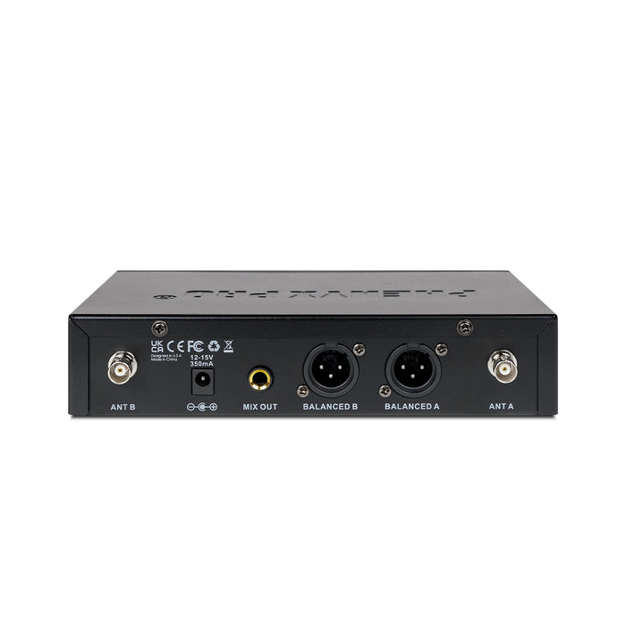 Phenyx Pro Best Budget Wireless PTU-52-1H1B Dual Wireless Microphone System - 30 Adjustable Frequency