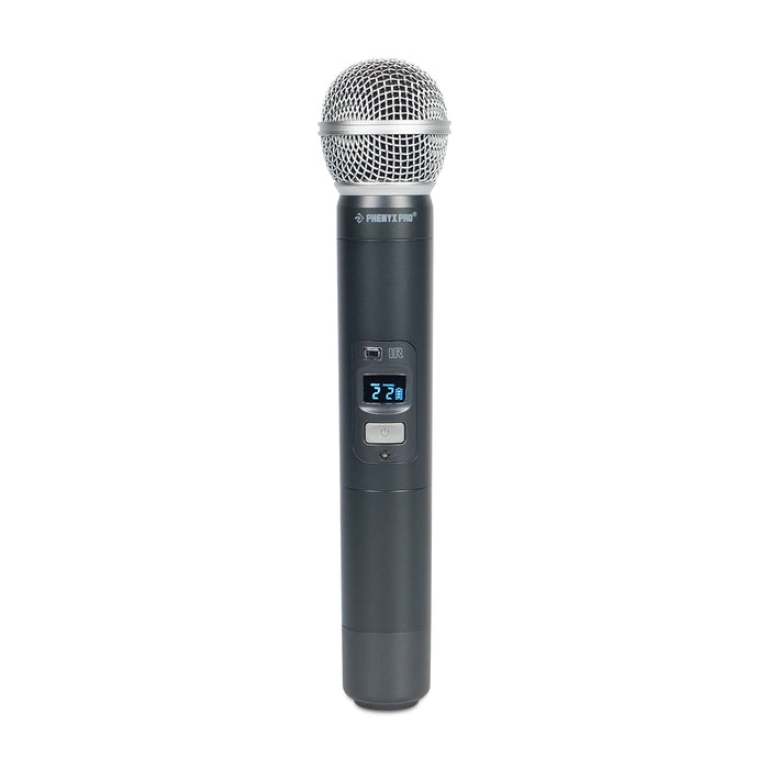 Phenyx Pro Best Budget Wireless PTU-6000-8H 8-channel UHF Wireless Microphone System, 8x Hanheld Dynamic Microphones, 328ft Range, Ideal for Singing,Church, Karaoke