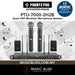 Phenyx Pro PTU-7000-2H2B Quad Wireless Microphone System w/ 4x40 UHF Channels, Auto Scan, 2 Handheld Dynamic Mics, 2 Bodypacks & Headsets/Lapel Microphones for Singing, DJ, - Music Bliss Malaysia