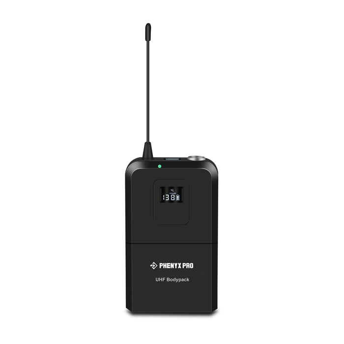 Phenyx Pro Best Budget Wireless PTU-71-1H1B Dual Wireless Microphone System, with 1x Handheld Microphone, 1x Bodypack 1x Headset Mic, 1x Lapel Mics, 328ft Range, Ideal for Singing, Karaoke, Church