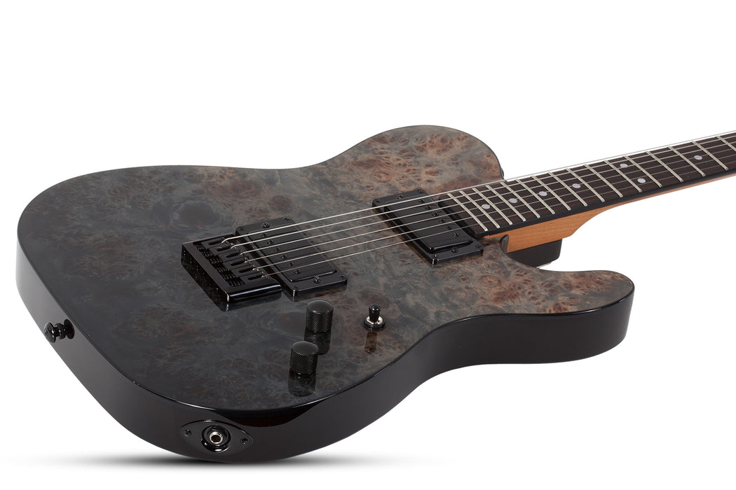 Schecter PT Standard Electric Guitar - Black Fade Burst Burl
