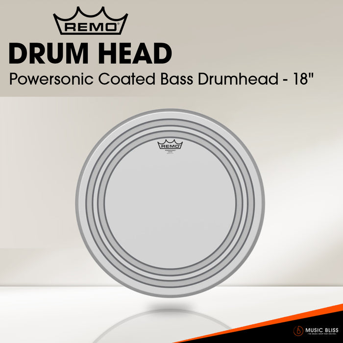 Remo Powersonic Coated Bass Drumhead - 18"
