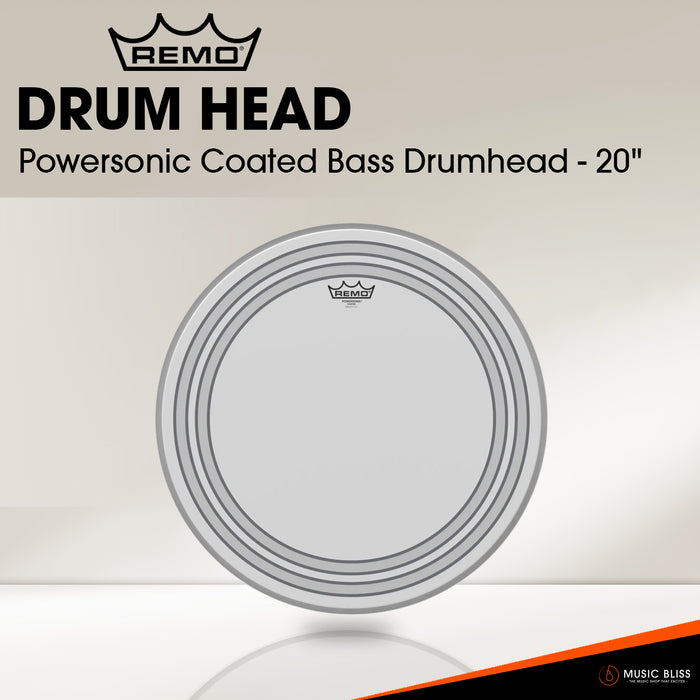 Remo Powersonic Coated Bass Drumhead - 20"